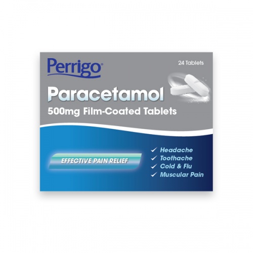 Perrigo Paracetamol 500mg Film Coated Tablets